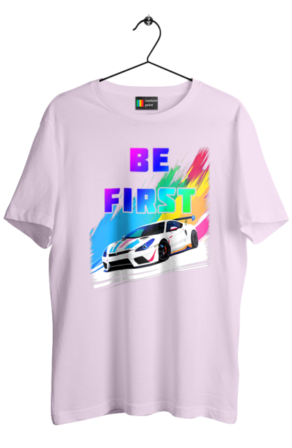 Футболка чоловіча з принтом "Гонка". Автомобільний, гонка, спортивна машина, спортивний автомобіль. 2070702
