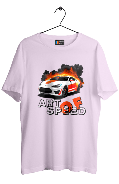 Футболка чоловіча з принтом "Швидкість". Авто, автомобіль, автомобільний, гонка, швидкість. 2070702