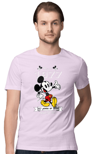 Футболка мужская с принтом Микки Маус. Mickey mouse, дисней, микки, микки маус, мультфильм. 2070702