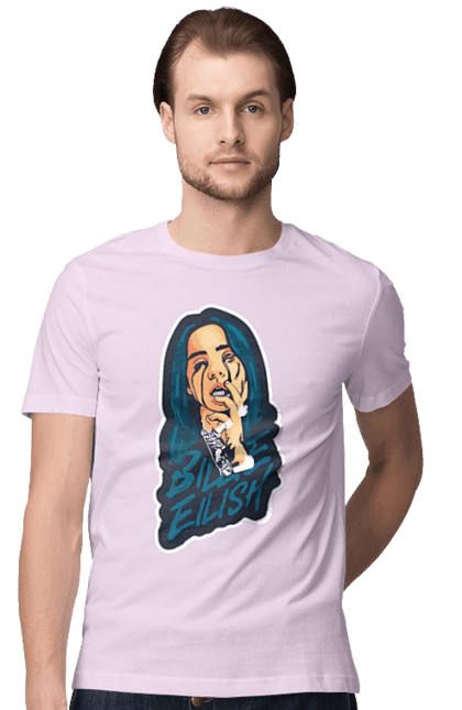 Футболка чоловіча з принтом "Billie Eilish". Активістка, біллі айліш, мизукант, права, співачка, тварини. 2070702
