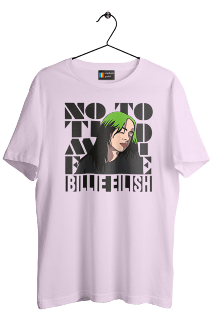 Футболка чоловіча з принтом "Біллі Айліш". Біллі айліш, логотип біллі айліш, принт біллі айліш, співачка біллі айліш. 2070702