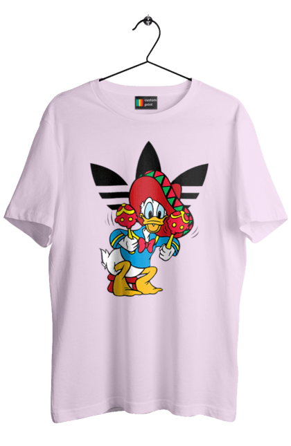 Men's t-shirt with prints Adidas Donald Duck. Adidas, animated series, cartoon, daisy duck, donald duck. 2070702