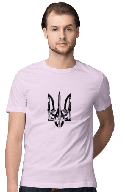 Футболка чоловіча з принтом "Герб України". Аграрії, арестович, війна, все, герб україни, герої, зелений, зупиніть війну, иди нахуй, кім, мир, мрія, ні війні, орда, орки, примара києва, птн пнх, путін хуйло, російський військовий корабель, слава україні, україна, чорнобаївка. 2070702