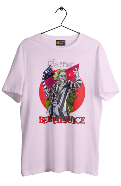 Men's t-shirt with prints Beetlejuice. Beetlejuice, comedy, ghost, horror, movie, tim burton, warner bros. 2070702