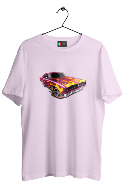 Футболка чоловіча з принтом "Машина вогонь". Їзда, машина, швидкість. 2070702