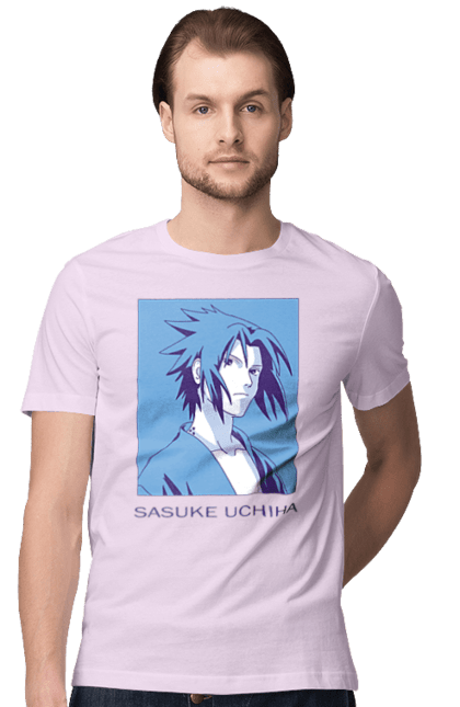 Men's t-shirt with prints Naruto Sasuke Uchiha. Anime, manga, naruto, sasuke, sasuke uchiha, team 7, team number 7, uchiha. 2070702