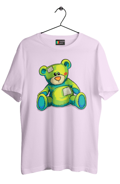 Футболка чоловіча з принтом "Плюшевий ведмедик". Cute, patches, teddy, teddy bear, vintage, ведмедик, іграшка, плюшевий ведмедик, подарунок. 2070702