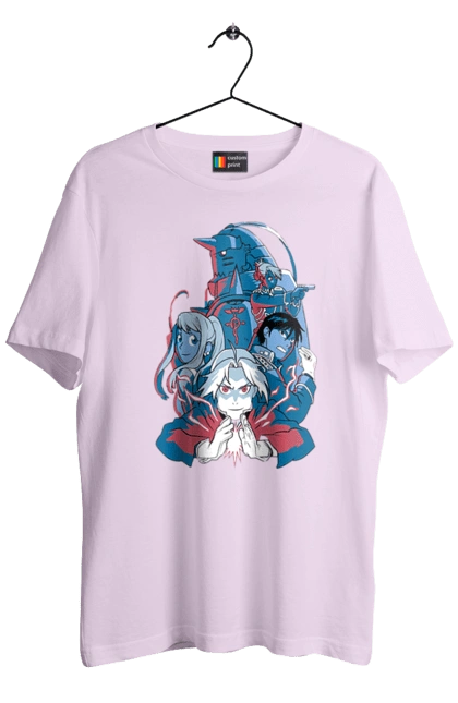 Men`s t-shirt with prints Fullmetal Alchemist. Adventures, alphonse elric, anime, edward elric, fullmetal alchemist, light novel, manga, steampunk. 2070702