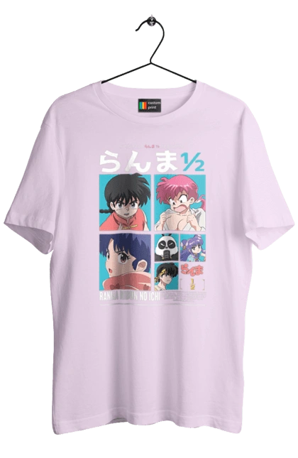 Men`s t-shirt with prints Ranma 1/2. Action movie, anime, comedy, manga, mystic, ranma, romance, shampoo. 2070702