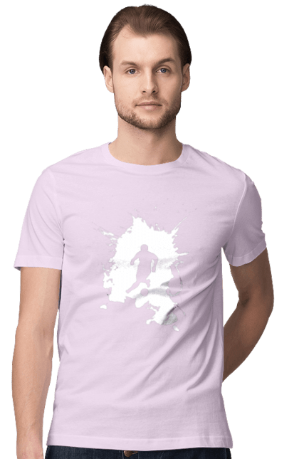 Men`s t-shirt with prints Football in the heart. Ball, championship, football, goal, sport, team, tournament, ukraine, victory. 2070702