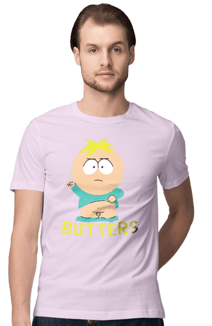 Футболка мужская с принтом Южный Парк Баттерс. Butters, south park, баттерс, мультфильм, южный парк. 2070702