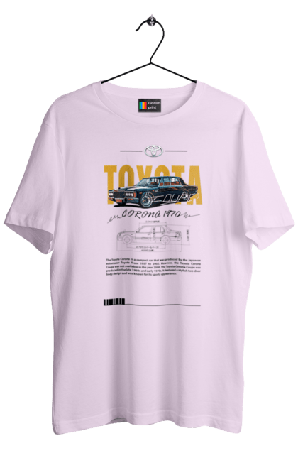 Men's t-shirt with prints Toyota Corona. Auto, automobile, car, corona, toyota, toyota corona. 2070702