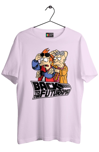 Men`s t-shirt with prints Futurama. Animated series, comedy, fry, futurama, hubert farnsworth, hubert farnsworth, professor, satire. 2070702