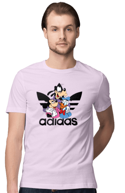 Футболка мужская с принтом Adidas Микки Маус. Adidas, mickey mouse, адидас, дисней, микки, микки маус, мультфильм. 2070702