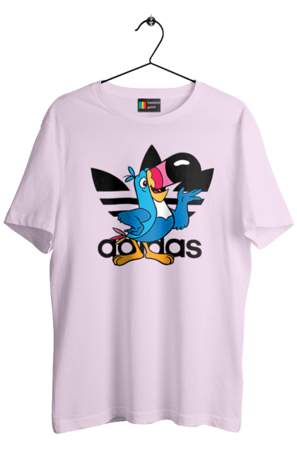 Футболка мужская с принтом Adidas Тукан Сэм. Adidas, froot loops, toucan sam, адидас, москот, тукан сэм. 2070702