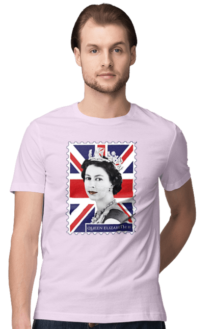 Футболка чоловіча з принтом "Королева Єлизавета II". Britain, british, england, platinum jubilee, queen, queen elizabeth, queen elizabeth ii, rip queen elizabeth, королева єлизавета. 2070702