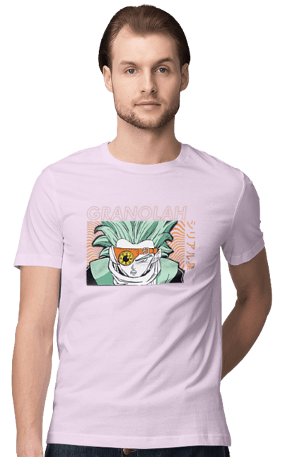 Футболка мужская с принтом Жемчуг дракона Гранола. Anime, dragon ball, goku, granolah, manga, vegeta, аниме, гранола, жемчуг дракона, манга. 2070702