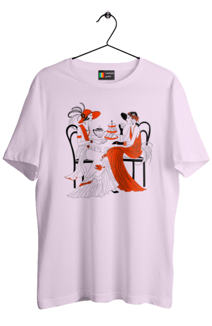 Футболка чоловіча з принтом "Дами В Червоному". Дами, посиденьки, чаювання. 2070702