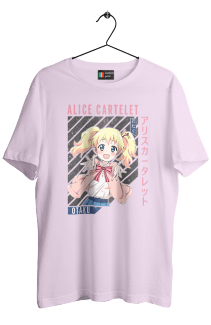 Men's t-shirt with prints Kiniro Mosaic Alice Cartelet. Alice, alice cartelet, anime, gold mosaic, kiniro mosaic, kinmoza, manga. 2070702