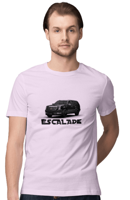 Футболка чоловіча з принтом "Каділак". Автомобіль, бізнес клас, джип, ескалада, каділак, машина, позашляховик. 2070702
