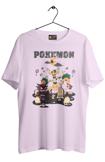 Men's t-shirt with prints Pokemon. Anime, fushigibana, games, gengar, nintendo, pokemon, pokemon go. 2070702