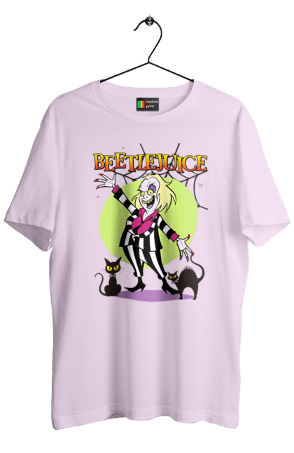 Men's t-shirt with prints Beetlejuice. Beetlejuice, comedy, ghost, horror, movie, tim burton, warner bros. 2070702