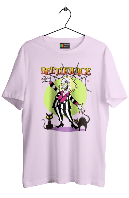 Men`s t-shirt with prints Beetlejuice. Beetlejuice, comedy, ghost, horror, movie, tim burton, warner bros. 2070702