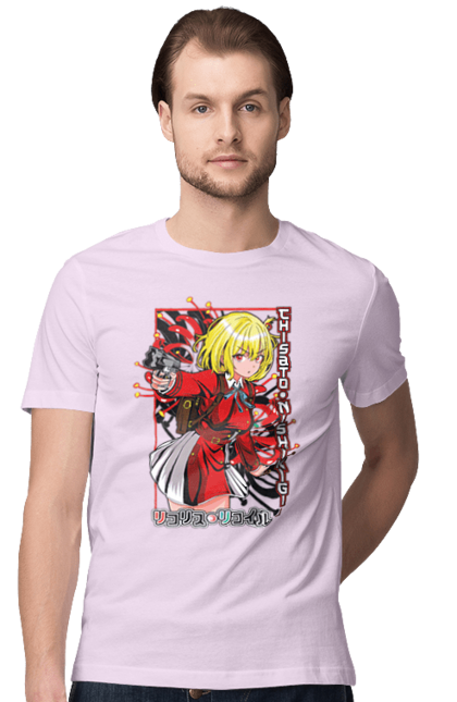 Men's t-shirt with prints Lycoris Recoil Chisato Nishikigi. Agent, anime, chisato nishikigi, lycoris recoil, manga. 2070702