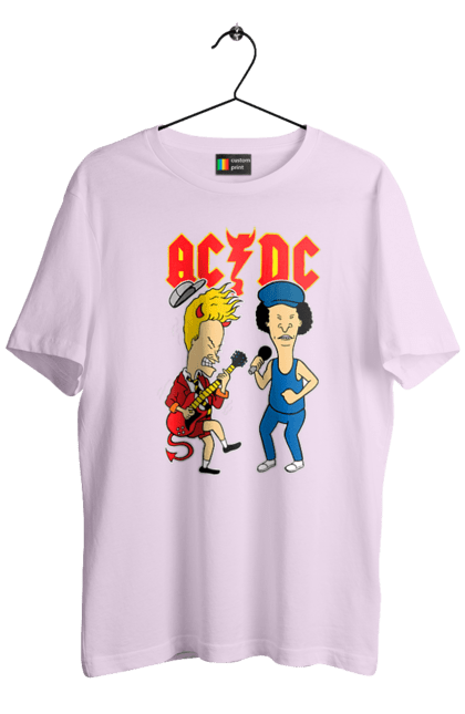 Men's t-shirt with prints AC/DC. Ac dc, acd, blues rock, group, hard rock, music, rock n roll. 2070702