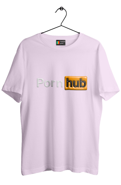 Футболка чоловіча з принтом "Порно Хаб". Гумор, логотип порнохаб, молодіжна, порно хаб, порнхаб. 2070702