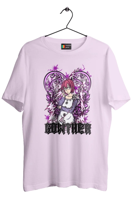 Men`s t-shirt with prints Seven Deadly Sins Gowther. Adventures, anime, comedy, fantasy, gowther, manga, seven deadly sins. 2070702