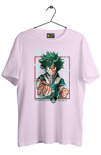 Футболка чоловіча з принтом "Моя академія героїв Мідорія". Izuku, midoriya, my hero academia, аніме, ізуку мідорія, манга, мідорія, моя геройська академія. 2070702