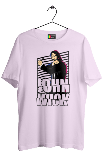 Men's t-shirt with prints John Wick. Action movie, john wick, keanu reeves, killer, movie. 2070702