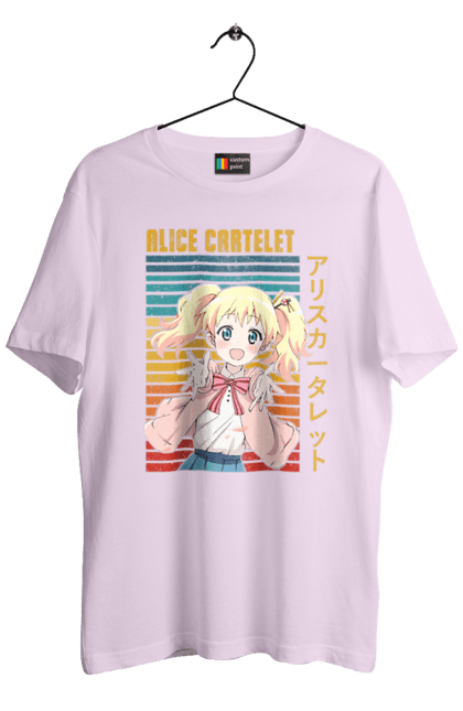 Men's t-shirt with prints Kiniro Mosaic Alice Cartelet. Alice, alice cartelet, anime, gold mosaic, kiniro mosaic, kinmoza, manga. 2070702