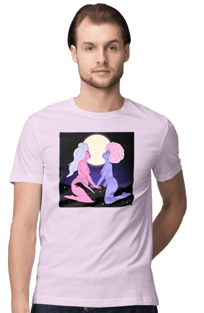 Two Aliens And The Moon