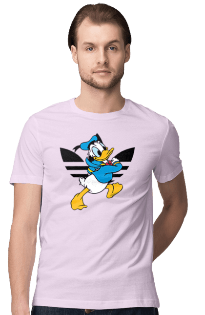 Men's t-shirt with prints Adidas Donald Duck. Adidas, animated series, cartoon, daisy duck, donald duck. 2070702