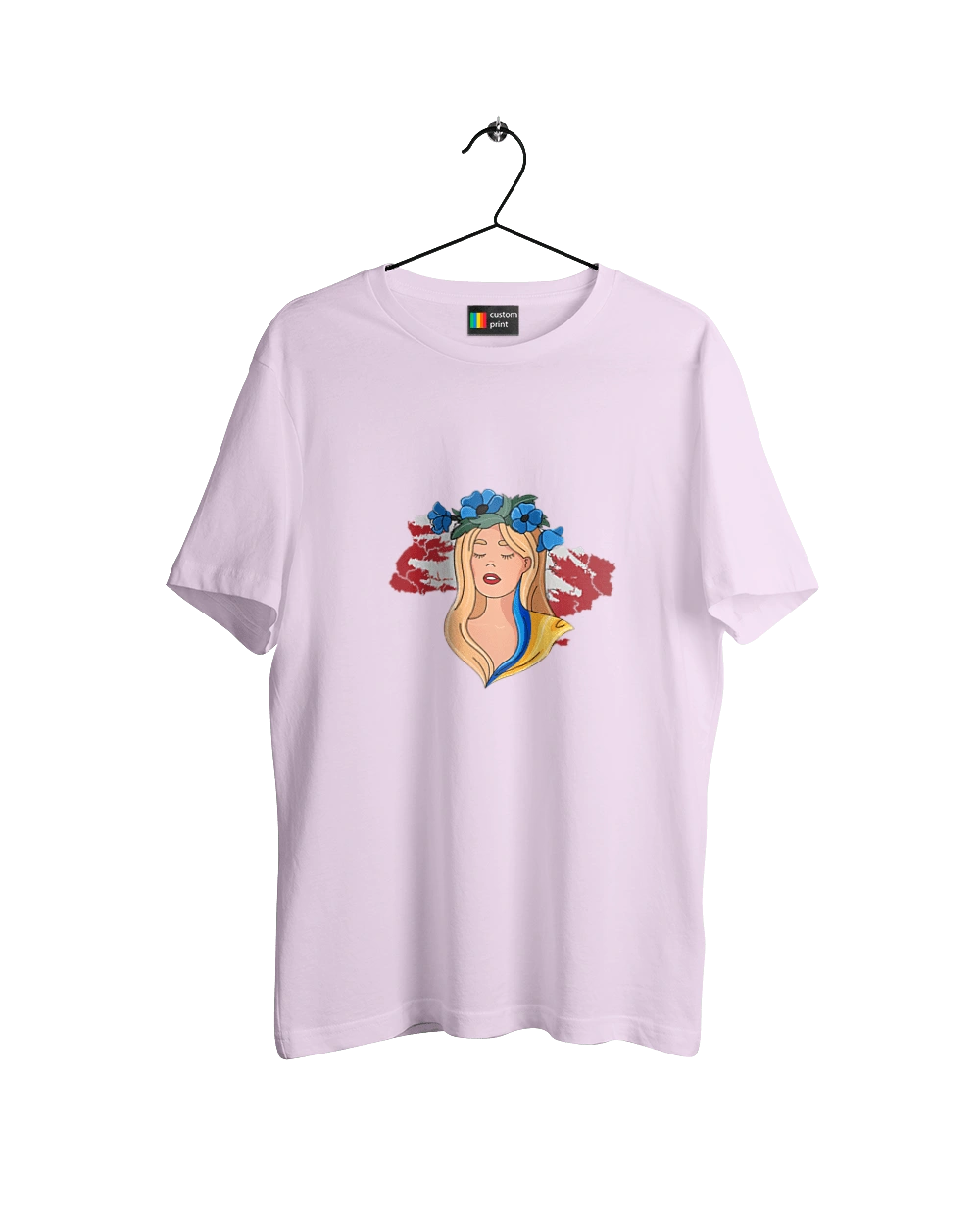 Girl on the map of Ukraine