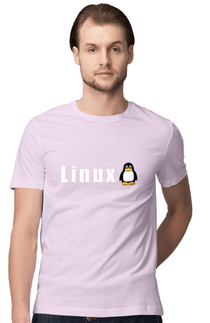 Футболка чоловіча з принтом "Linux". Linux, адміністратор, айті, айтішник, безкоштовна, безкоштовно, білий, вільна, доступність, комерційна, незалежність, операційна система, ос, пінгвін, програміст, програмне забезпечення, свобода, сервер, сисадмін, система, системний адміністратор, софт, текст. 2070702