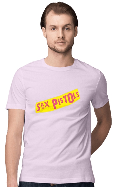 Men's t-shirt with prints Sex Pistols. Group, music, punk, punk revolution, punk rock, rock, sex pistols. 2070702