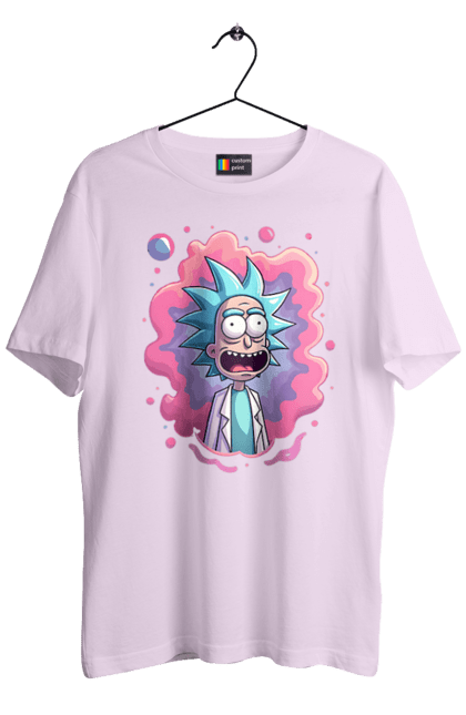 Футболка чоловіча з принтом "Рік та Морті". Rick and morty, мультфільм, наукова фантастика, пригоди, рік, рік і морті, трагікомедія, чорний гумор. 2070702