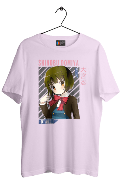 Men's t-shirt with prints Kiniro Mosaic Shinobu Omiya. Anime, gold mosaic, kiniro mosaic, kinmoza, manga, shinobu, shinobu omiya. 2070702