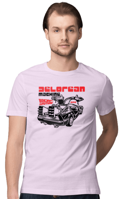 Men's t-shirt with prints Time machine DeLorean. Back to the future, delorean, movie, time machine. 2070702