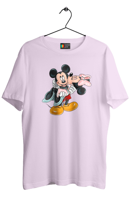 Футболка мужская с принтом Микки Маус и Минни Маус. Mickey mouse, minnie mouse, дисней, микки, микки маус, минни маус, мультфильм. 2070702