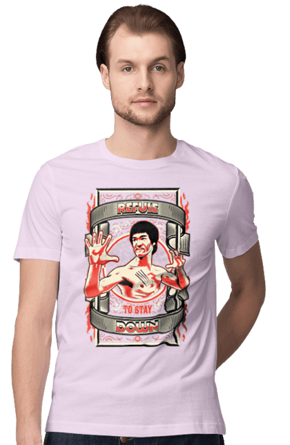 Men's t-shirt with prints Bruce Lee. Actor, bruce lee, dragon, movie, poster. 2070702