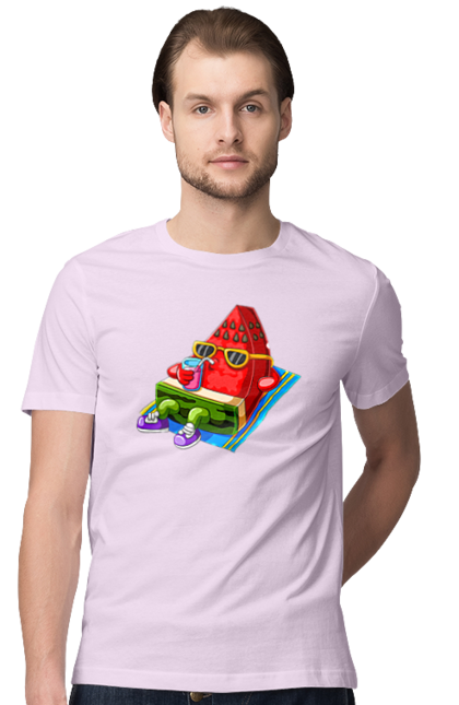 Men`s t-shirt with prints Watermelon Drinks Cocktail. Cocktail, summer, watermelon. 2070702