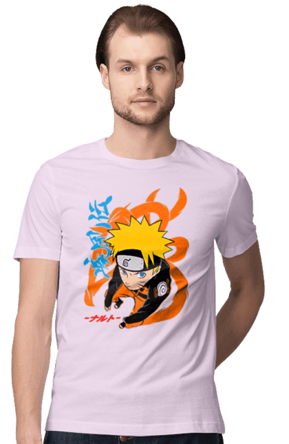 Men's t-shirt with prints Naruto. Anime, character, manga, naruto, ninja, tv series. 2070702