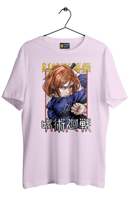 Men's t-shirt with prints Jujutsu Kaisen Nobara. Anime, dark fantasy, jujutsu kaisen, magic battle, manga, mystic, nobara, nobara kugisaki. 2070702