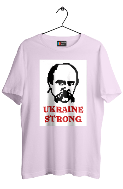 Футболка чоловіча з принтом "Тарас Шевченко". Бавовна, бавовнятко, війна, герб, доброго вечора, зсу, прапор україни, русский военный корабль, тарас шевченко, україна. 2070702