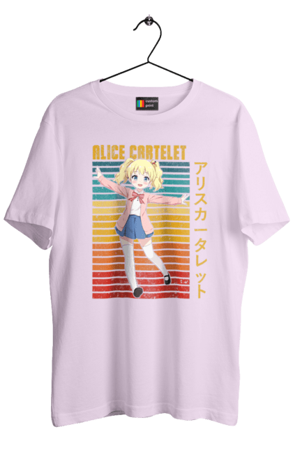 Men's t-shirt with prints Kiniro Mosaic Alice Cartelet. Alice, alice cartelet, anime, gold mosaic, kiniro mosaic, kinmoza, manga. 2070702