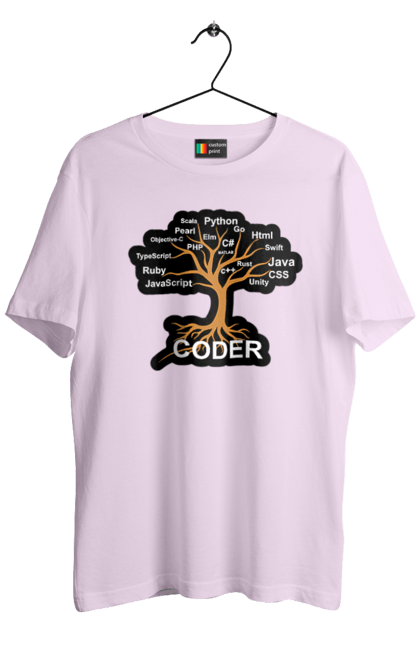 Футболка чоловіча з принтом "Кодер". Айті, айтішник, для айтішника, для програміста, кодер, подарунок айтішнику, подарунок програмісту, програміст, розробник. 2070702